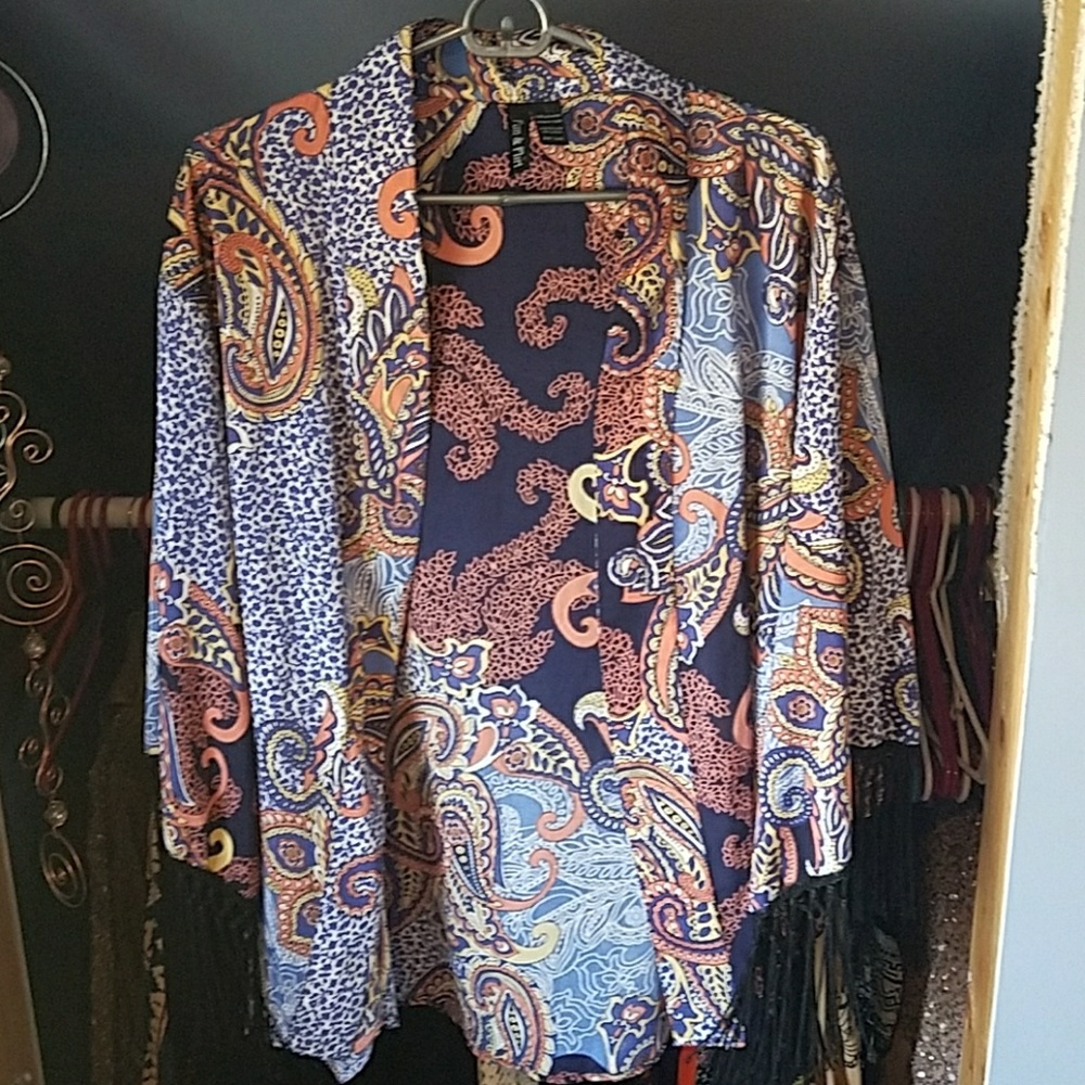 🍹 Tassled Paisley Kimono
